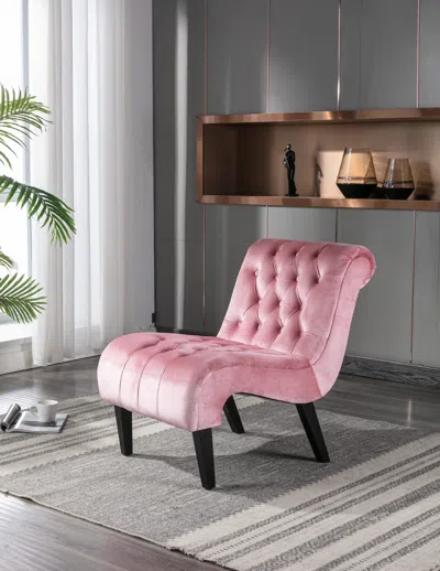 Streamdale Furniture Streamdale Magnificent Accent Living Room Chair Leisure Chair In Pink