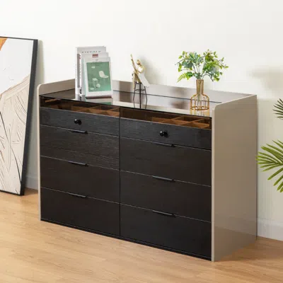 Streamdale Furniture Streamdale Makeup & Jewelry Cabinet W/ Bluetooth Light & Glass Top