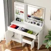 Streamdale Furniture Streamdale Makeup Vanity Desk With Lighted Mirror & Stool