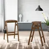 Streamdale Furniture Streamdale Malvern Mid-century Modern Wood Stackable Barstools, Set Of 2