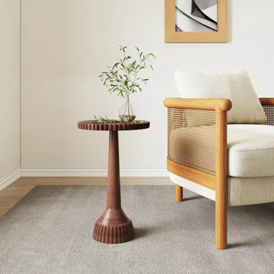 Streamdale Furniture Streamdale Mango Wood Round End Table,honey
