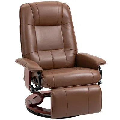 Streamdale Furniture Streamdale Manual Faux Leather Recliner With Footrest And Swivel Base