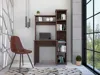 Streamdale Furniture Streamdale Marston 6-shelf Writing Desk With Built-in Bookcase
