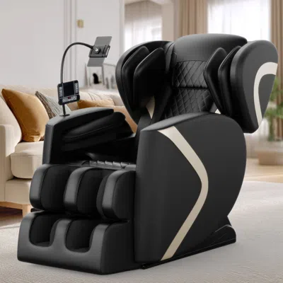 Streamdale Furniture Streamdale Massage Chair Recliner With Zero Gravity With Full Body Air Pressure In Black