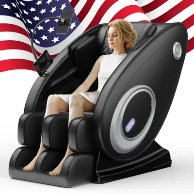 Streamdale Furniture Streamdale Massage Chair Recliner With Zero Gravity With Full Body Air Pressure In Black