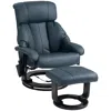 Streamdale Furniture Streamdale Massage Recliner Chair With Footstool, 360 Swivel Recliner, Blue