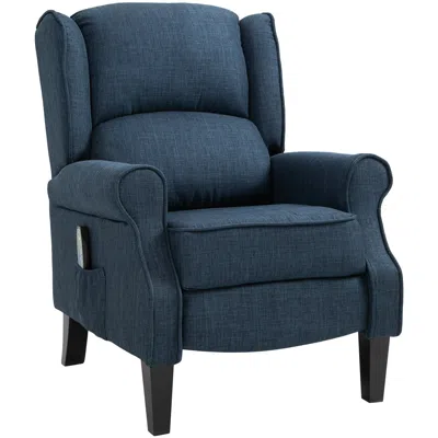 Streamdale Furniture Streamdale Massage Recliner Sofa With Heat Function In Blue