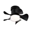 Streamdale Furniture Streamdale Matte Black Remote Ceiling Fan With Led Light