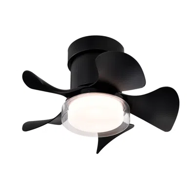 Streamdale Furniture Streamdale Matte Black Remote Ceiling Fan With Led Light