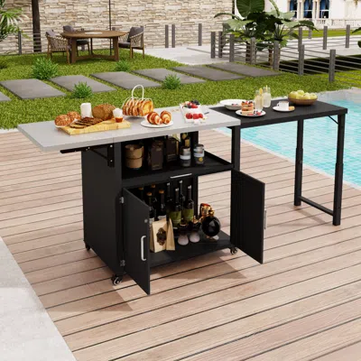 Streamdale Furniture Streamdale Matte Outdoor Cabinet: Fold, Expand, Store, & Roll