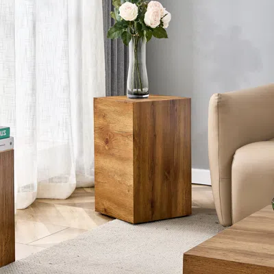 Streamdale Furniture Streamdale Mdf Coffee Table With Woodgrain, 11.8 X 11.8 X 19.6