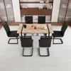 Streamdale Furniture Streamdale Mdf Dining Table Set With Pu Armless Chairs (6-piece)