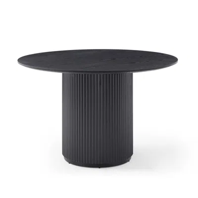 Streamdale Furniture Streamdale Mdf Handcraft Round Dining Table 47.2" - Restaurant Leisure