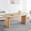 Streamdale Furniture Streamdale Mdf Pedestal Dining Table - Modern Style, Easy Assembly
