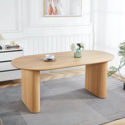 Streamdale Furniture Streamdale Mdf Pedestal Dining Table - Modern Style, Easy Assembly