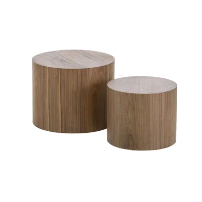 Streamdale Furniture Streamdale Mdf With Ash/oak/walnut Veneer Side Table/coffee Table/end Table In Brown