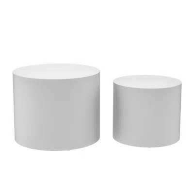 Streamdale Furniture Streamdale Mdf With Ash/oak/walnut Veneer Side Table/coffee Table/end Table In White