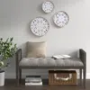 Streamdale Furniture Streamdale Medallion Trio Distressed White Floral 3-piece Carved Wood Wall