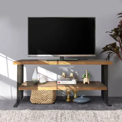 Streamdale Furniture Streamdale Media Console Table With One Shelf To Your Home Decor In Brown