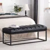 Streamdale Furniture Streamdale Metal Base Upholstered Bench For Bedroom For Entryway