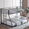 Streamdale Furniture Streamdale Metal Bunk Bed Twin Over Full With Stairs