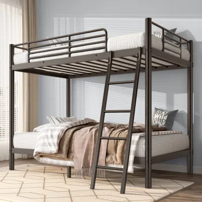 Streamdale Furniture Streamdale Metal Bunk Bed, Twin Over Twin
