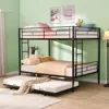 Streamdale Furniture Streamdale Metal Bunk Bed With Trundle (no Box Spring Needed)