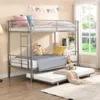 Streamdale Furniture Streamdale Metal Bunk Bed With Trundle Silver