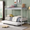 Streamdale Furniture Streamdale Metal Bunk Bed With Trundle White