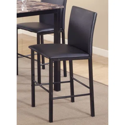 Streamdale Furniture Streamdale Metal Counter Height Dining Chairs With Black Metal Frame, Set Of 4
