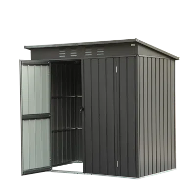 Streamdale Furniture Streamdale Outdoor Metal Storage Shed With Sloping Roof And Lockable Door