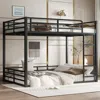 Streamdale Furniture Streamdale Metal Full Xl Over Full Xl Bunk Bed Frame - Black