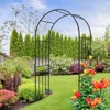 Streamdale Furniture Streamdale Metal Garden Arch, Climbing Plant Support, Outdoor Black