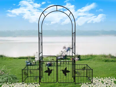 Streamdale Furniture Streamdale Metal Garden Arch For Support And Events