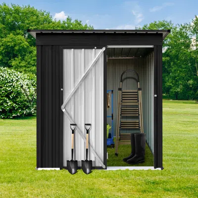 Streamdale Furniture Streamdale Metal Garden Sheds 5ftx4ft Outdoor Storage Sheds