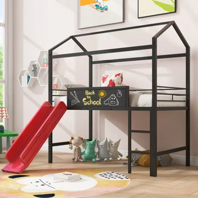 Streamdale Furniture Streamdale Metal House Bed With Slide