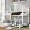 Streamdale Furniture Streamdale Metal House Bunk Bed