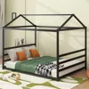 Streamdale Furniture Streamdale Metal House Shape Platform Bed
