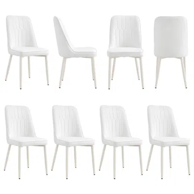 Streamdale Furniture Streamdale Metal Leg Dining Chairs (set Of 8) For Kitchens And More