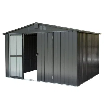 Streamdale Furniture Streamdale Metal Outdoor Storage Shed: 10'x8' With Lockable Door