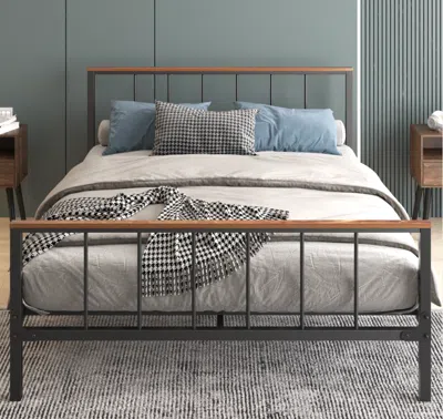 Streamdale Furniture Streamdale Metal Platform Bed Frame-no Box Spring Needed