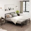 Streamdale Furniture Streamdale Metal Platform Bed Frame With Headboard