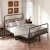 Streamdale Furniture Streamdale Metal Platform Bed Frame With Headboard
