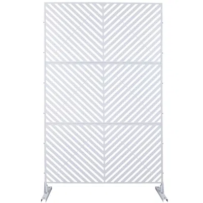 Streamdale Furniture Streamdale Metal Privacy Screen 76"x48" - White