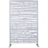 Streamdale Furniture Streamdale Metal Privacy Screen 76"x48" - White