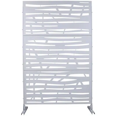 Streamdale Furniture Streamdale Metal Privacy Screen 76"x48" - White