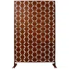 Streamdale Furniture Streamdale Metal Privacy Screen 76"x48" Rusty In Brown