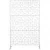 Streamdale Furniture Streamdale Metal Privacy Screen 76"x48" White