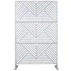 Streamdale Furniture Streamdale Metal Privacy Screen 76"x48" White