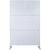 Streamdale Furniture Streamdale Metal Privacy Screen 76"x48" White